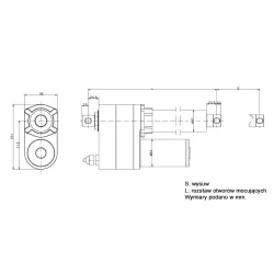 Siłownik elektryczny SE-2 wymiary
