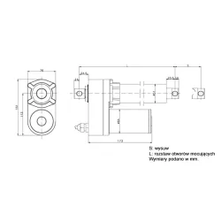 Siłownik elektryczny SE-2 wymiary