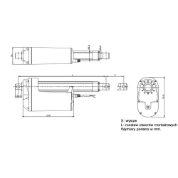 Siłownik elektryczny SE-3 wymiary