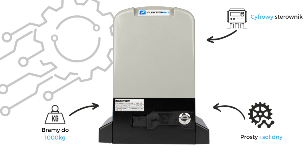 Napęd do bramy przesuwnej kse180-dg cechy