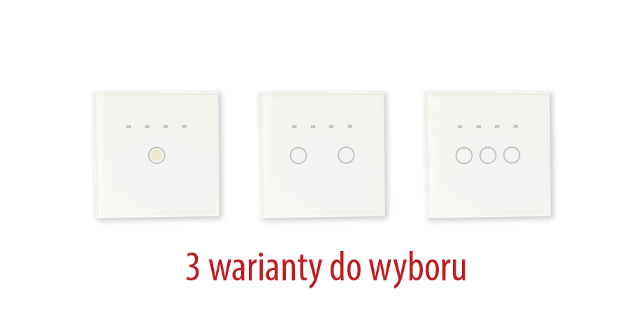 dotykowy włącznik naścienny warianty