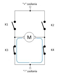Sterowanie siłownikiem elektrycznym z wykorzystaniem mostka H