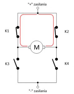 Sterowanie siłownikiem elektrycznym z wykorzystaniem mostka H