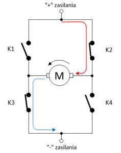 Sterowanie siłownikiem elektrycznym z wykorzystaniem mostka H