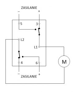 sterowanie siłownikiem elektrycznym przełącznik schodowy schemat