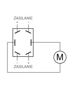 sterowanie siłownikiem elektrycznym przełącznik kierunku schemat